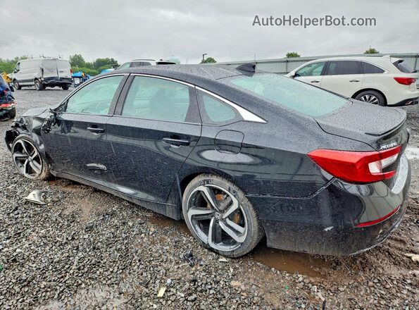 1HGCV1F38LA096708 2020 HONDA ACCORD Black Tył lewy
