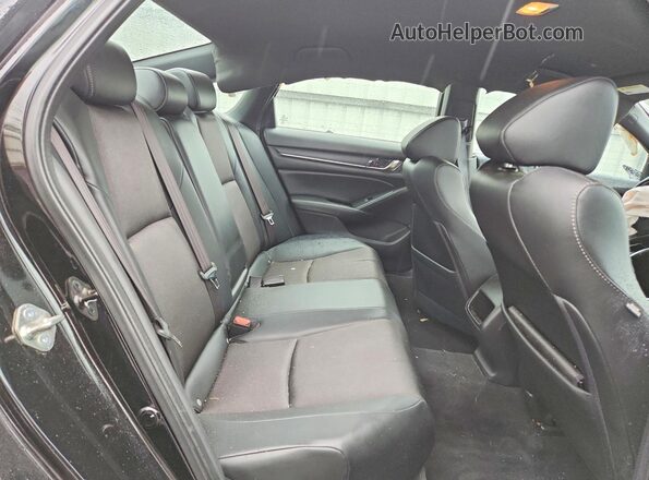 1HGCV1F38LA096708 2020 HONDA ACCORD Black Widok tylnych siedzeń