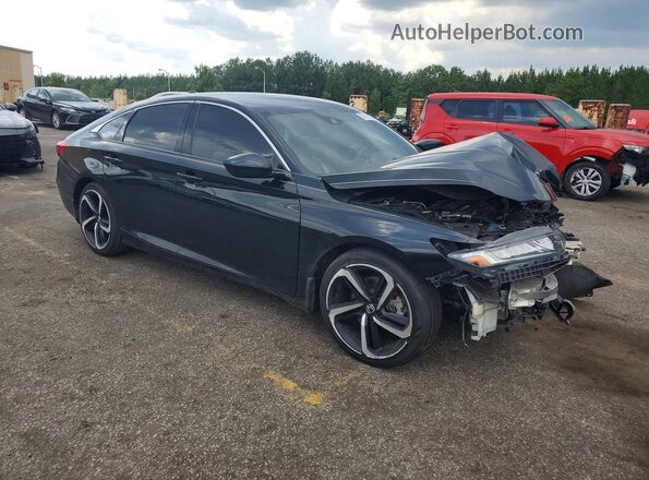 1HGCV1F38LA100417 2020 HONDA ACCORD Black Przód prawy