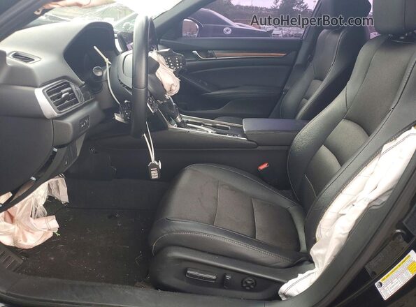 1HGCV1F38LA100417 2020 HONDA ACCORD Black Widok wnętrza z przodu