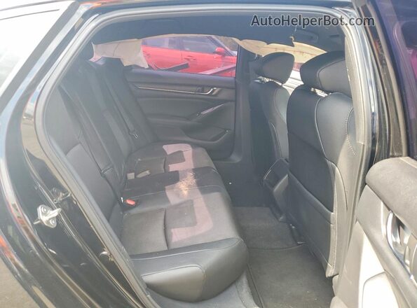 1HGCV1F38LA100417 2020 HONDA ACCORD Black Widok tylnych siedzeń