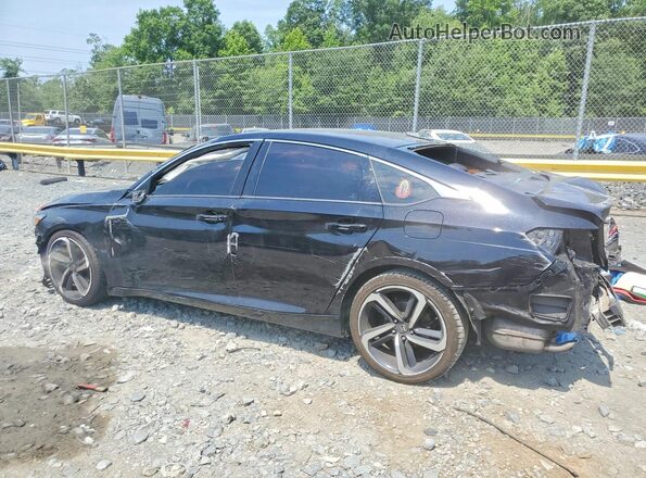 1HGCV1F38LA110588 2020 HONDA ACCORD Black უკანა მარცხენა