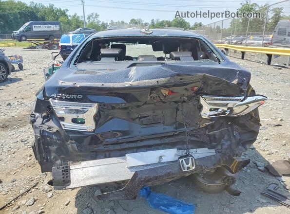 1HGCV1F38LA110588 2020 HONDA ACCORD Black უკანა ხედი