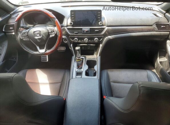 1HGCV1F38LA110588 2020 HONDA ACCORD Black წინა პანელის ხედი
