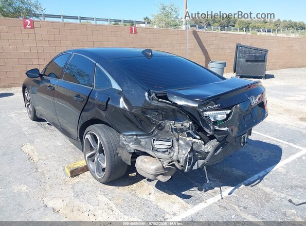 1HGCV1F38LA146801 2020 HONDA ACCORD Black Front view