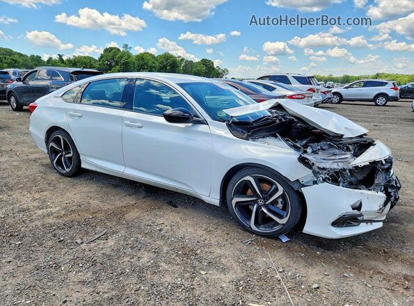 1HGCV1F38MA013974 2021 HONDA ACCORD White Przód prawy
