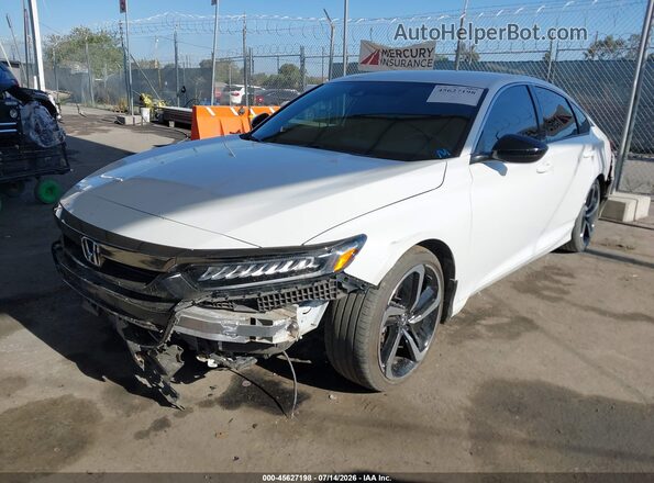 1HGCV1F38MA088223 2021 HONDA ACCORD White Przód lewy