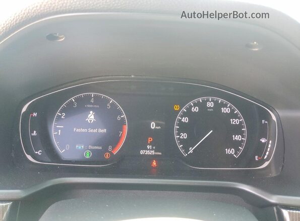 1HGCV1F38NA012714 2022 HONDA ACCORD Белый Вид щитка приборов