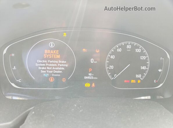 1HGCV1F38NA068183 2022 HONDA ACCORD White Widok zestawu wskaźników