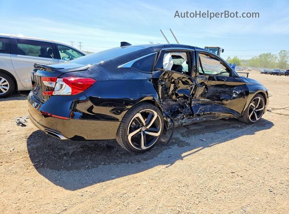 1HGCV1F38NA106947 2022 HONDA ACCORD Black Հետևի աջ