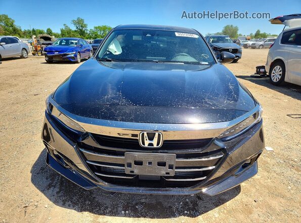 1HGCV1F38NA106947 2022 HONDA ACCORD Black Դիմացի տեսք