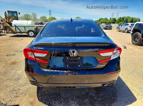 1HGCV1F38NA106947 2022 HONDA ACCORD Black Հետևի տեսք