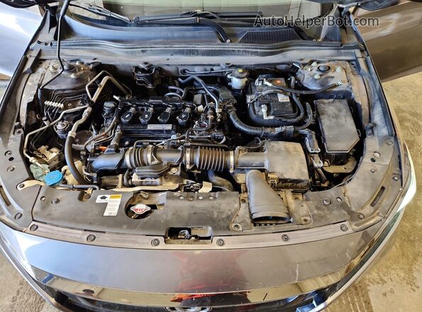 1HGCV1F39JA011856 2018 HONDA ACCORD Серый Вид задней части салона