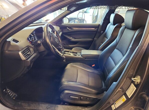 1HGCV1F39JA011856 2018 HONDA ACCORD Серый Вид салона спереди