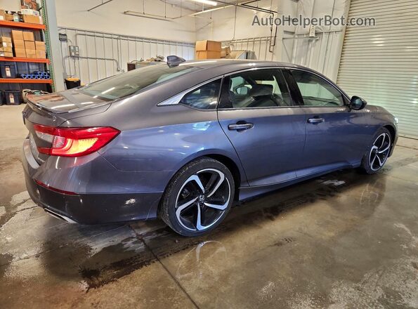 1HGCV1F39JA011856 2018 HONDA ACCORD Серый Задняя правая четверть