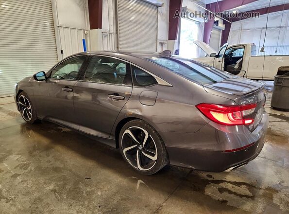 1HGCV1F39JA011856 2018 HONDA ACCORD Серый Задняя левая четверть