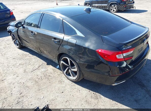 1HGCV1F39JA041021 2018 HONDA ACCORD Black Հետևի ձախ