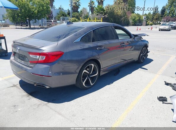1HGCV1F39JA155214 2018 HONDA ACCORD Gray უკანა მარჯვენა
