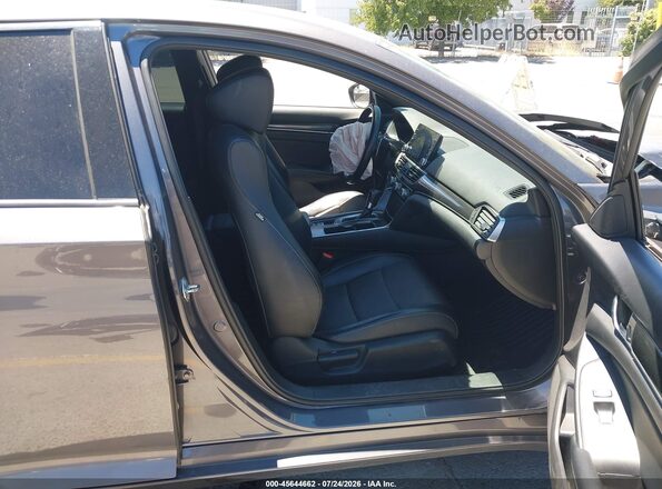 1HGCV1F39JA155214 2018 HONDA ACCORD Gray წინა სალონის ხედი