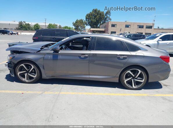 1HGCV1F39JA155214 2018 HONDA ACCORD Gray 