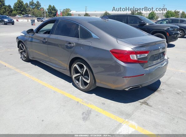 1HGCV1F39JA155214 2018 HONDA ACCORD Gray უკანა მარცხენა