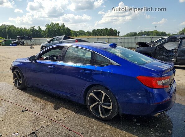 1HGCV1F39JA223611 2018 HONDA ACCORD Blue Rear left