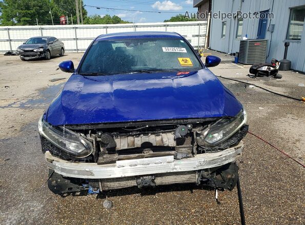 1HGCV1F39JA223611 2018 HONDA ACCORD Blue Front view