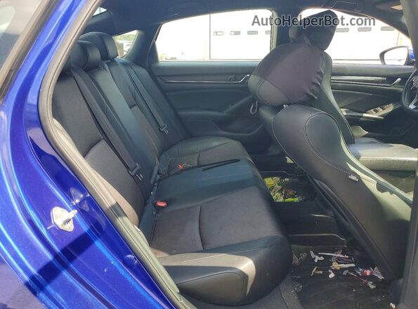 1HGCV1F39JA223611 2018 HONDA ACCORD Blue Rear seats view