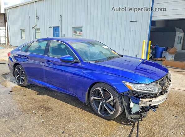 1HGCV1F39JA223611 2018 HONDA ACCORD Blue Front right