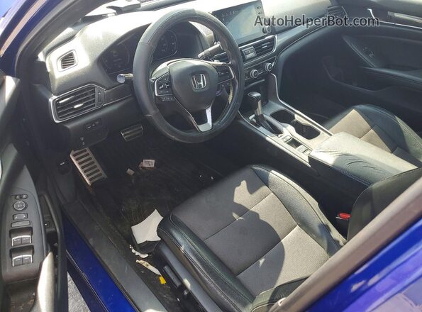 1HGCV1F39JA223611 2018 HONDA ACCORD Blue Dashboard view