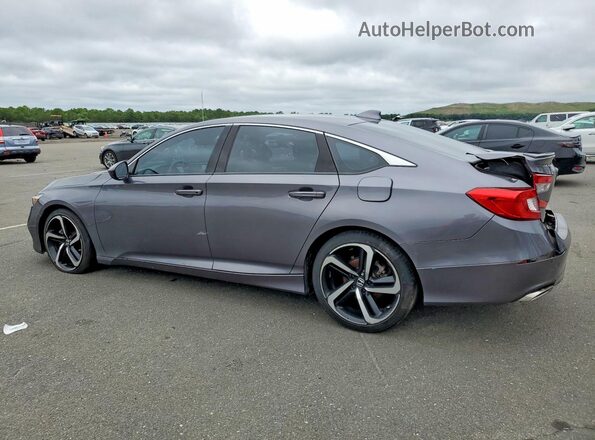 1HGCV1F39KA034507 2019 HONDA ACCORD Серый Задняя левая четверть