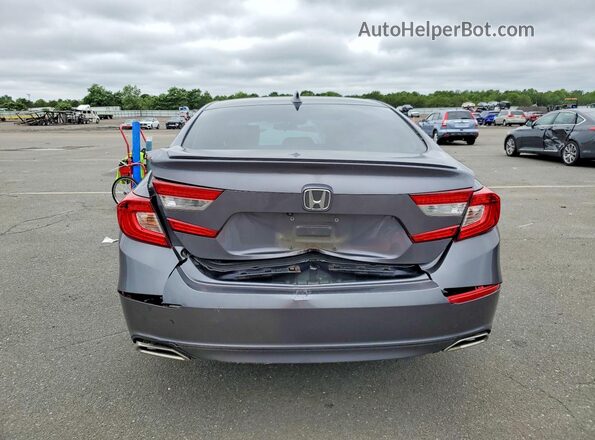 1HGCV1F39KA034507 2019 HONDA ACCORD Серый Вид сзади