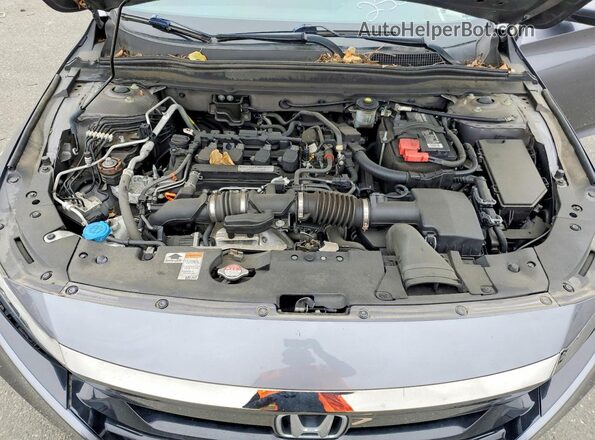 1HGCV1F39KA034507 2019 HONDA ACCORD Серый Вид задней части салона