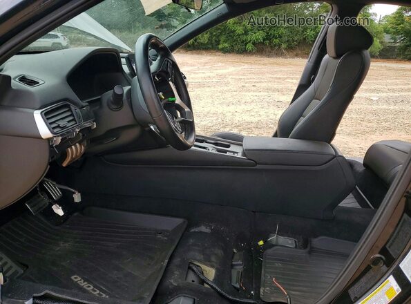 1HGCV1F39KA045782 2019 HONDA ACCORD Черный Вид салона спереди