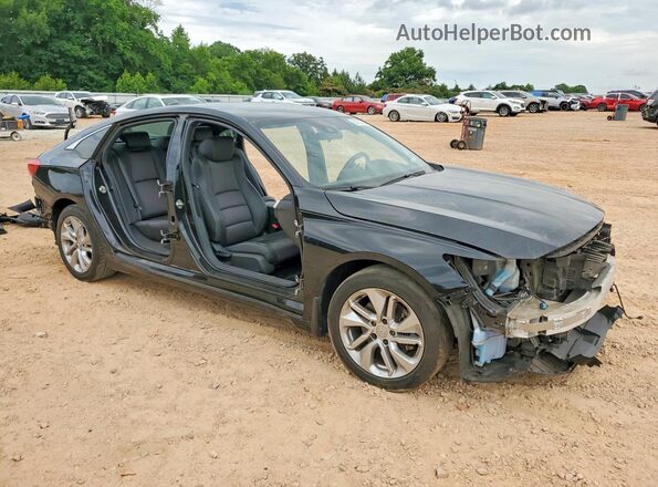 1HGCV1F39KA045782 2019 HONDA ACCORD Черный Передняя правая четверть