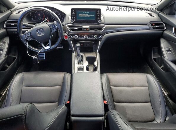 1HGCV1F39KA062128 2019 HONDA ACCORD White Առջևի վահանակի տեսք