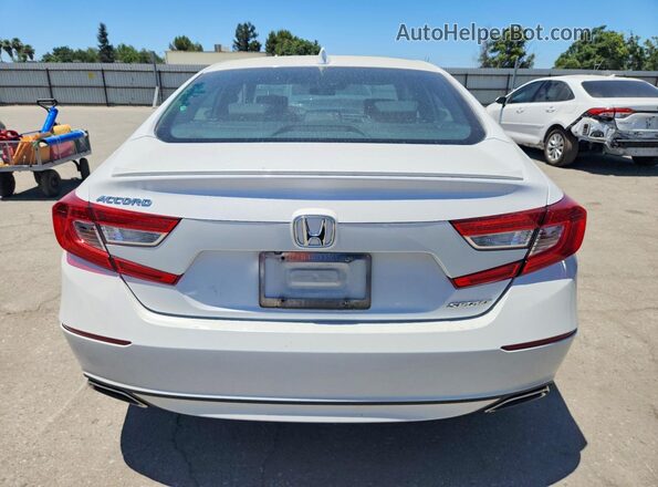 1HGCV1F39KA072304 2019 HONDA ACCORD White Rear view