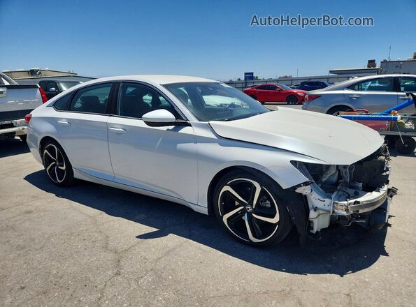1HGCV1F39KA072304 2019 HONDA ACCORD White Front right