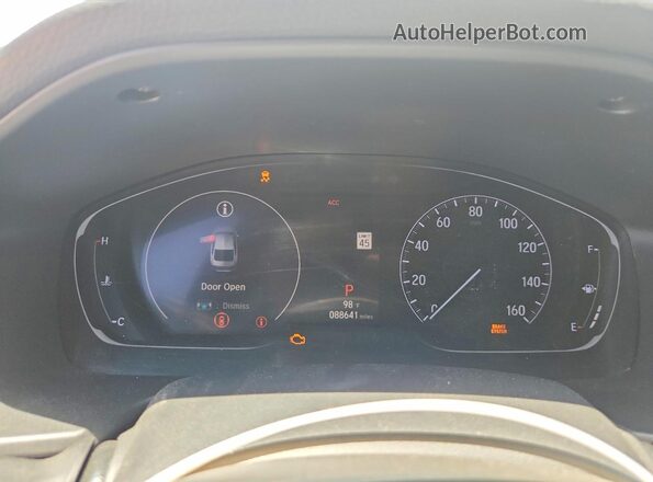 1HGCV1F39KA072304 2019 HONDA ACCORD White Instrument cluster view
