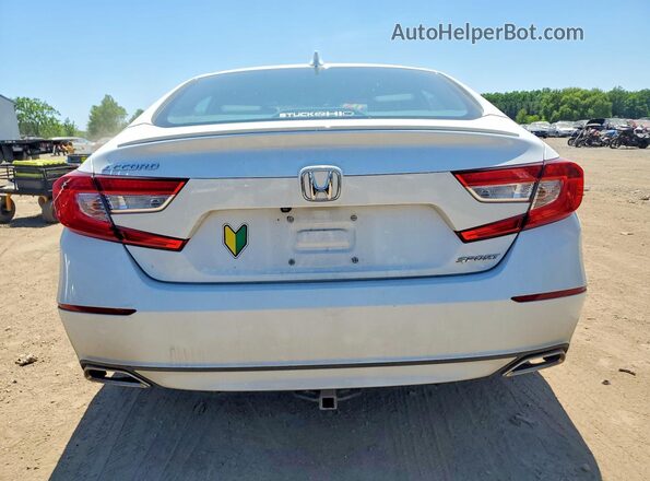 1HGCV1F39KA088454 2019 HONDA ACCORD White Rear view