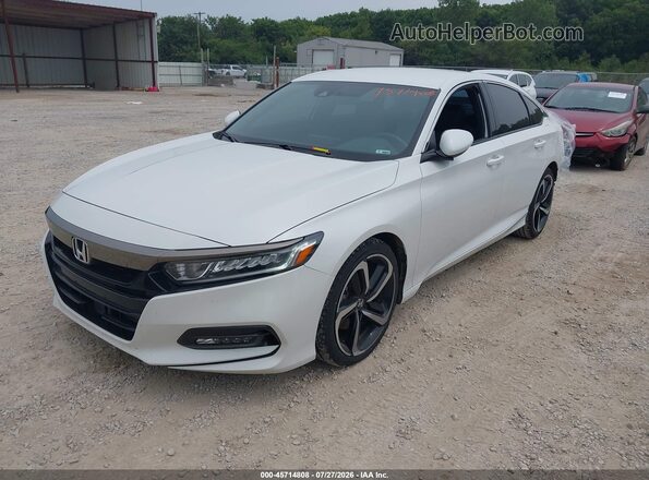 1HGCV1F39KA112882 2019 HONDA ACCORD White Vista tres cuartos delantera izquierda