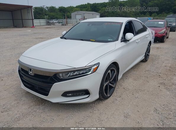 1HGCV1F39KA112882 2019 HONDA ACCORD White Vista del cuadro de instrumentos