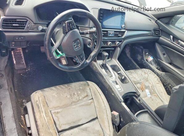 1HGCV1F39KA151729 2019 HONDA ACCORD Black Widok deski rozdzielczej
