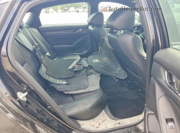 1HGCV1F39KA151729 2019 HONDA ACCORD Black Widok tylnych siedzeń