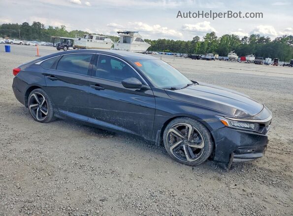 1HGCV1F39KA151729 2019 HONDA ACCORD Black Przód prawy