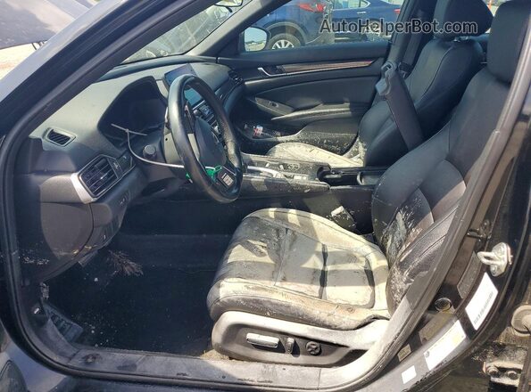 1HGCV1F39KA151729 2019 HONDA ACCORD Black Widok wnętrza z przodu