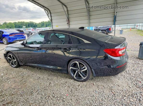 1HGCV1F39KA160656 2019 HONDA ACCORD Black Trasero izquierdo