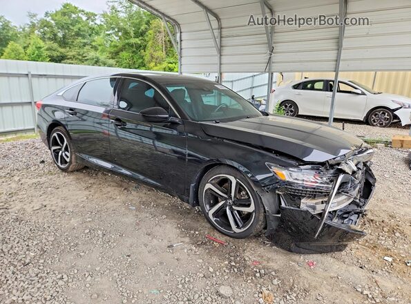1HGCV1F39KA160656 2019 HONDA ACCORD Black Delantero derecho