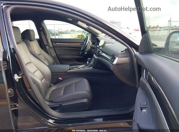 1HGCV1F39LA140912 2020 HONDA ACCORD Black წინა სალონის ხედი
