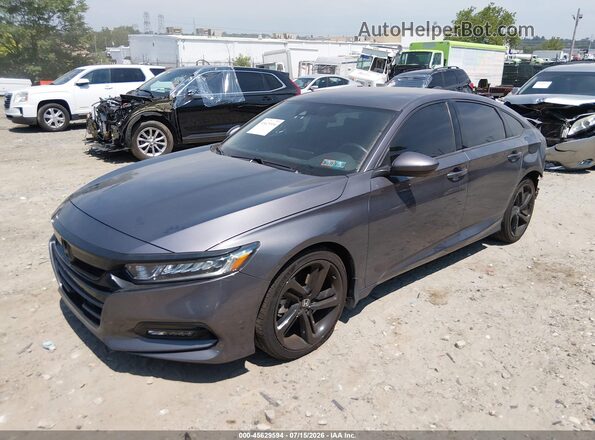 1HGCV1F39LA143406 2020 HONDA ACCORD Gray Առջևի ձախ երեք քառորդ տեսարան
